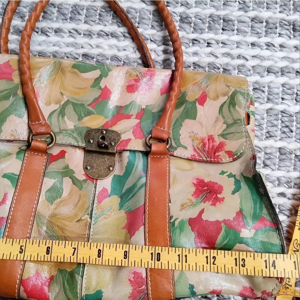 Patricia Nash Vienna Floral Painted Leather Satchel